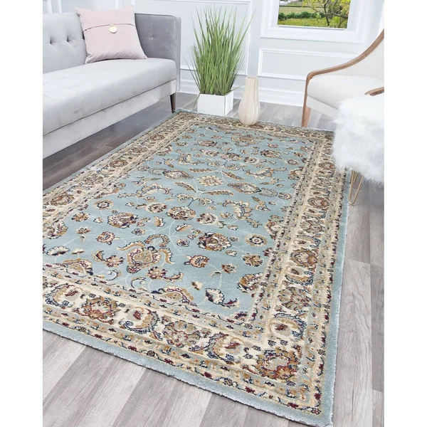 Rugs America Bardot Classic Blue Transitional Traditional 9 ft. x 12 ft. Area Rug