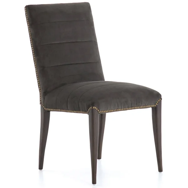 Nate Dining Chair, Modern Velvet Loden