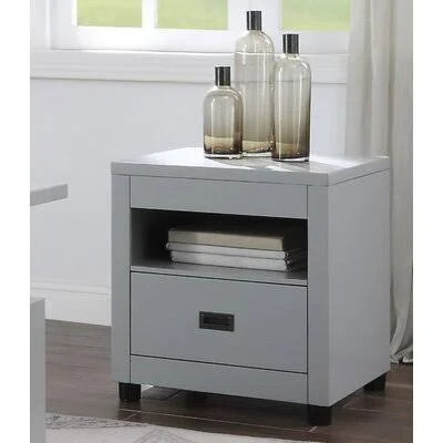 Nederlands End Table Dove Gray Elegant Simple Transitional End Table Latitude Run