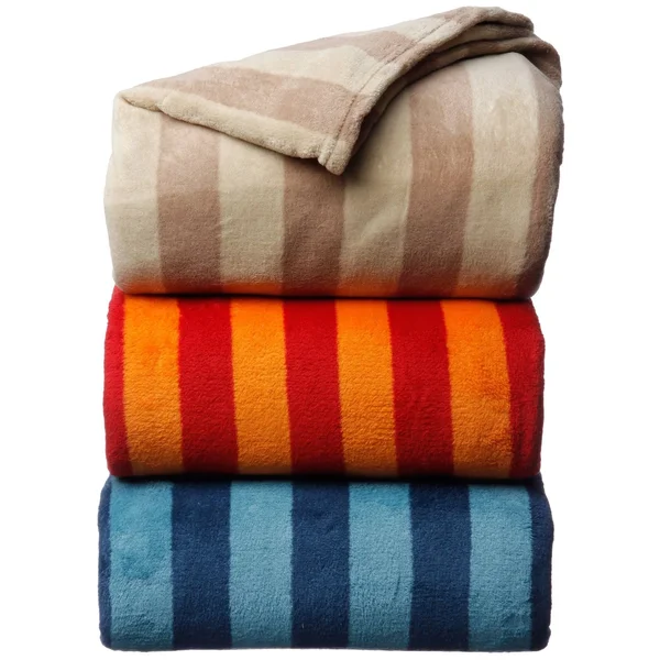 LCM Home Fashions Luxury Striped Microplush Blanket