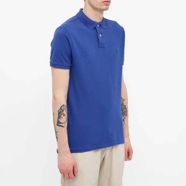Polo Ralph Lauren Custom Slim Fit Mesh Men's Polo Shirt - Bright Navy