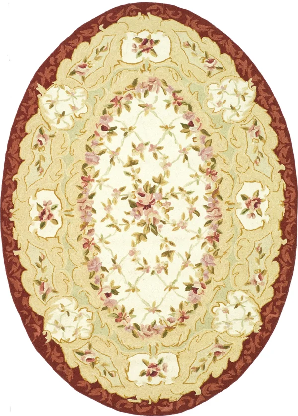 Safavieh Chelsea Ivory/Burgundy 6 ft. x 9 ft. Area Rug