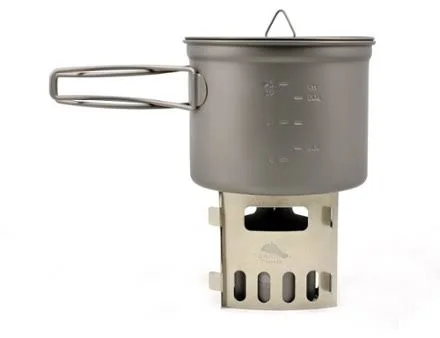 TOAKS Titanium Alcohol Stove and 900ml Pot Cook System CS-04