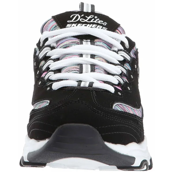 Skechers Women's D&Lites Interlude Sneaker - Black Multi, Size: 11