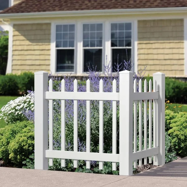Outdoor Essentials 3.5 ft. H x 3 ft. W White Vinyl Spaced Picket Corner Accent Fence Panel Kit