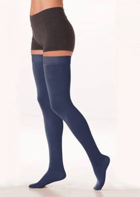 Jobst, Opaque, 15-20 mmHg, Thigh High Closed Toe-Large- Espresso