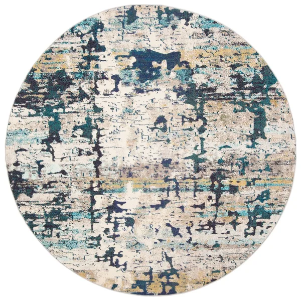 Safavieh Madison 469 Area Rug - Cream, Blue, 6&7x22 x 6&7x22 Round
