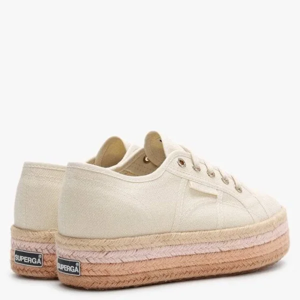 Superga 2790 Cotropew Light Sand Beige Canvas Colour Rope Flatform ESP