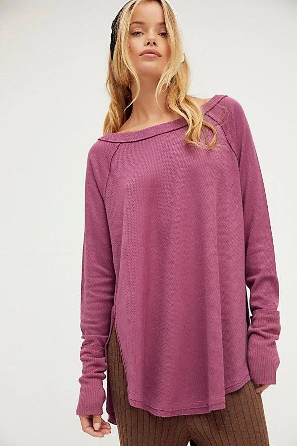 Staycation Thermal by We The Free at Free People in Purple, Size: M