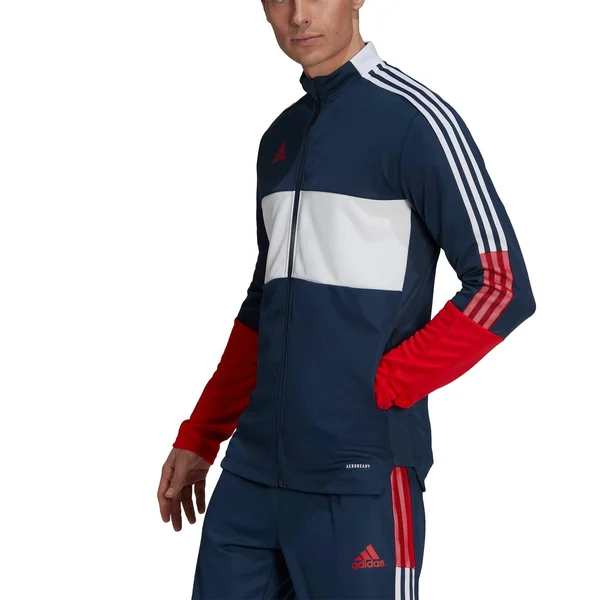 Adidas Men's Navy/Red Tiro Track Jacket, Size: XXL, Polyester