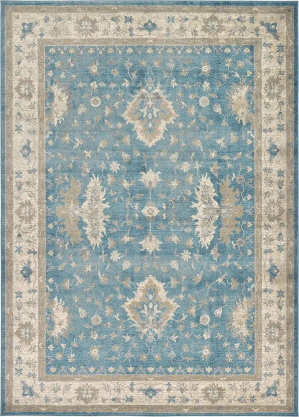 Unique Loom Itzling Salzburg Area Rug - 7& x 10& Light Blue