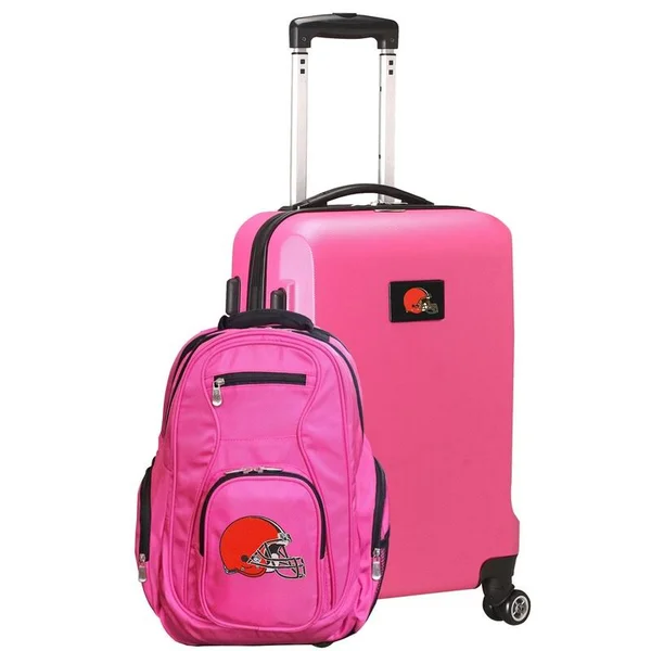Cleveland Browns 2-Piece Backpack & Carry-On Set - Pink