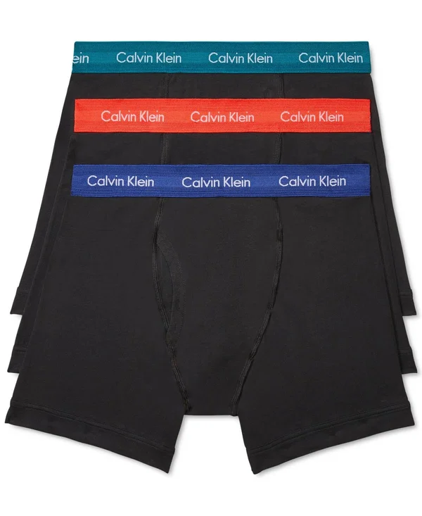 Men's Calvin Klein 3-Pack Stretch Boxer Briefs, Size: XL, Red Overfl