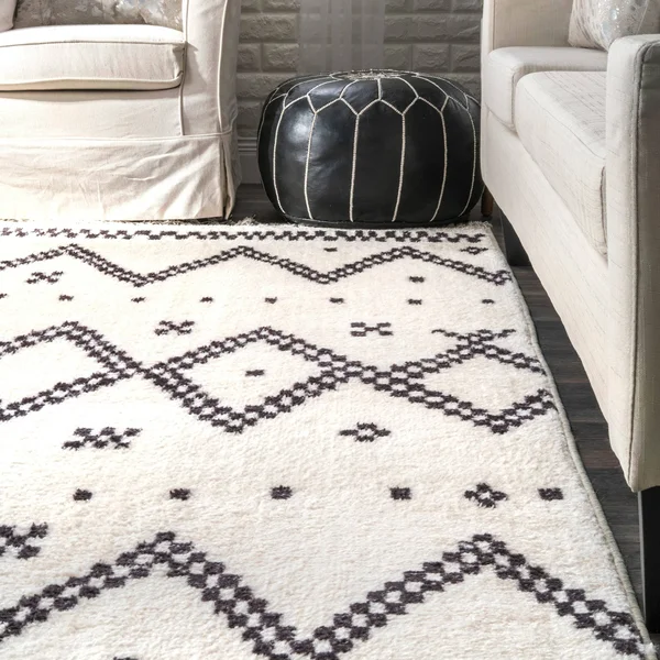 nuLOOM Tracy Moroccan Tassel Off White 9 ft. x 12 ft. Area Rug