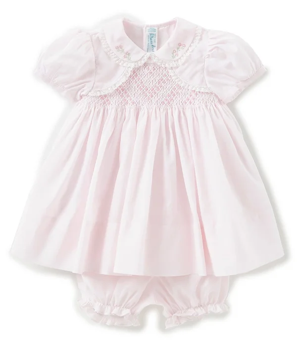 Feltman Brothers Baby Girls 3-9 Months Flower Embroidered Bolero Dress - 3 Months