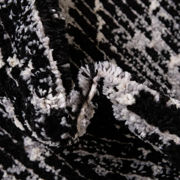 Rugs.com Tucson Collection Rug 3 ft Round Black Low Rug Perfect for Kitchens, Dining Rooms, Size: 3& x 3&