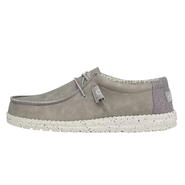 Hey Dude Wally Recycled Leather Men's Shoes Silver Birch : 14 M