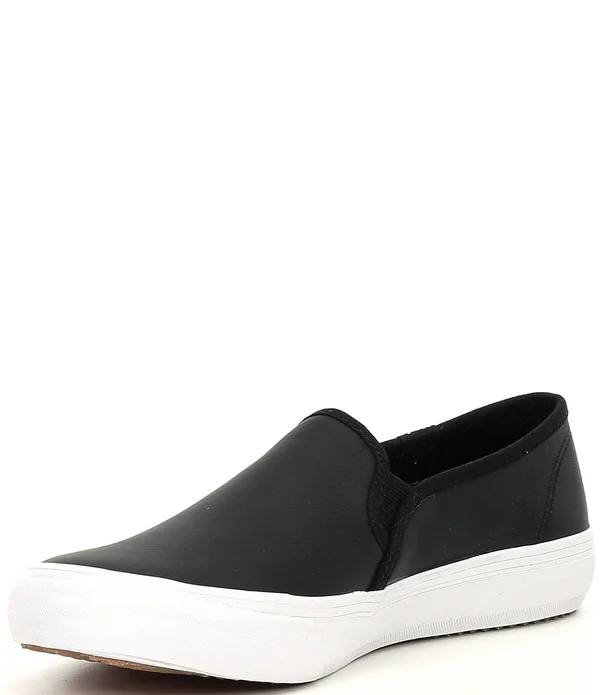 Keds Women's Double Decker Slip-On - Size: 9.5, White Leather