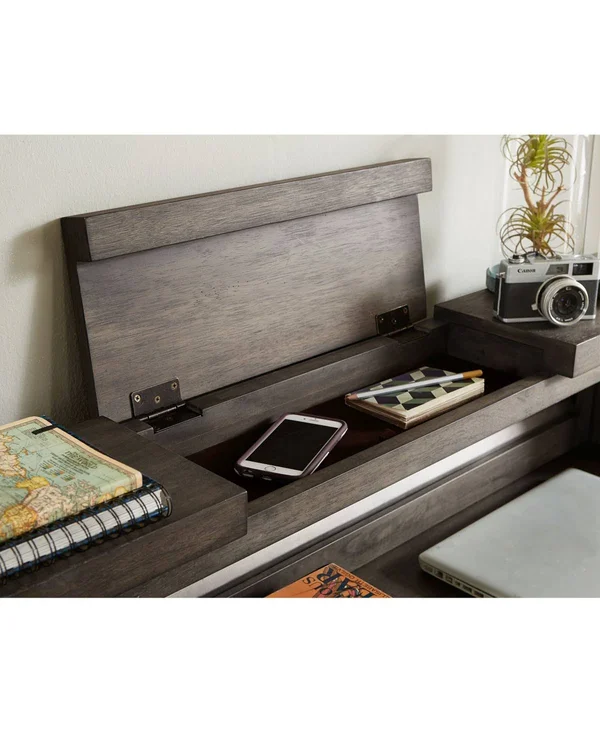 Legacy Classic Furniture Bunkhouse Aged Barnwood Hutch - Desk Gallery