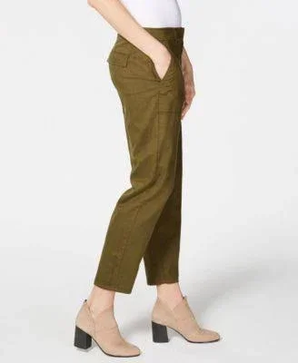 Eileen Fisher Slouchy Ankle Pants - Womens, 4, Olive
