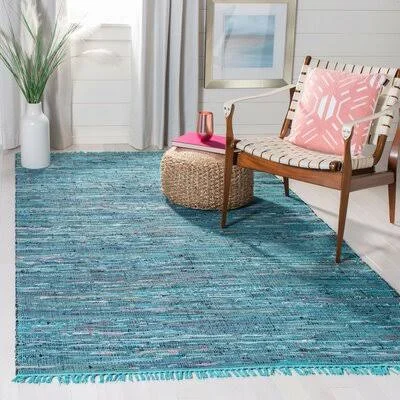 Bussard Cotton Blue Area Rug Highland Dunes Rug Size: Rectangle 11& x 15&