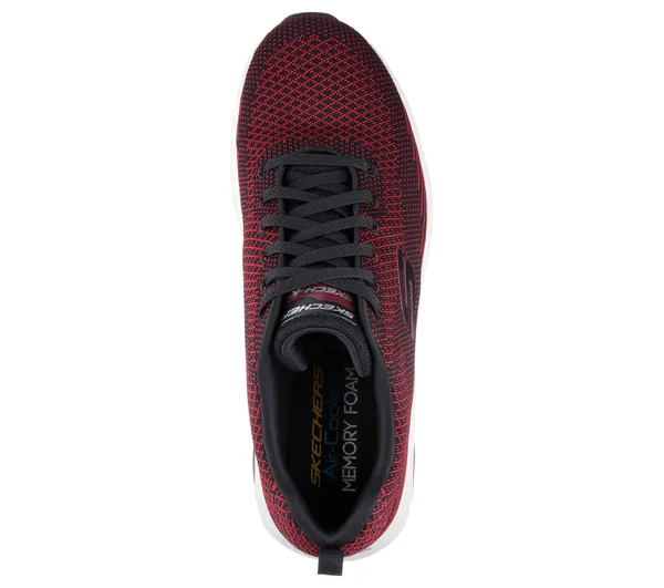Skechers Men's Skech-Air Varsity Sneakers, Black/Red, 14.0