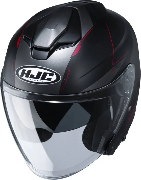 HJC I30 Slight Jet Helmet - black-grey-red, Size 2XL