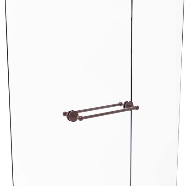 Allied Brass Prestige Skyline Collection 18 inch Back to Back Shower Door Towel Bar Antique Copper