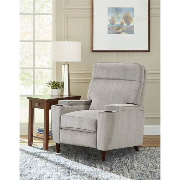 Lane Furniture 6529P-11 Top Flight Pewter Power Hi Leg Recliner with Polyester Material
