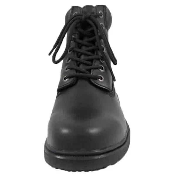 Genuine Grip Men's Slip-Resistant Waterproof Steel Toe Work Boot #7161 Black - Wide Width - Size: 7.5