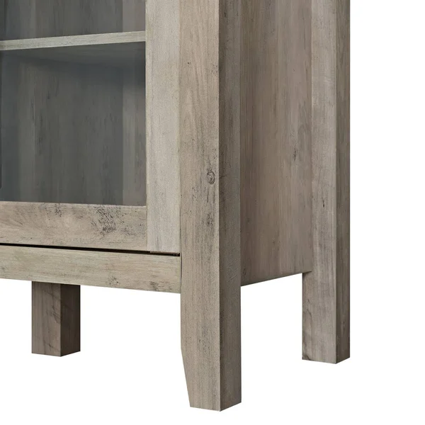 Walker Edison 52x22 Wood Console High Boy Buffet - Gray