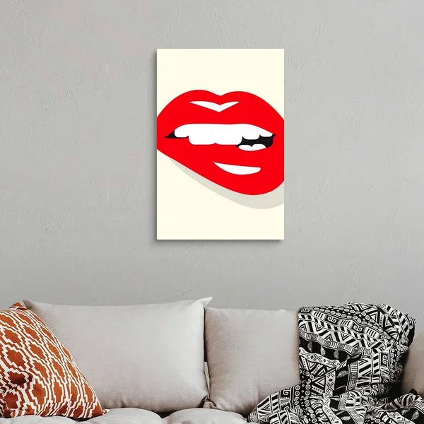Lips - Illustration, Canvas Wall Art, 20x30, Great Big Canvas