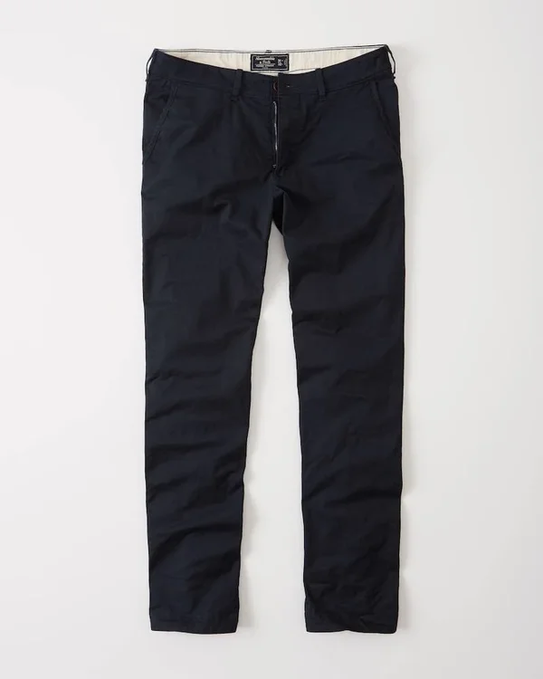 Abercrombie & Fitch Men's Straight Chinos in Navy Blue - Size 30 x 30