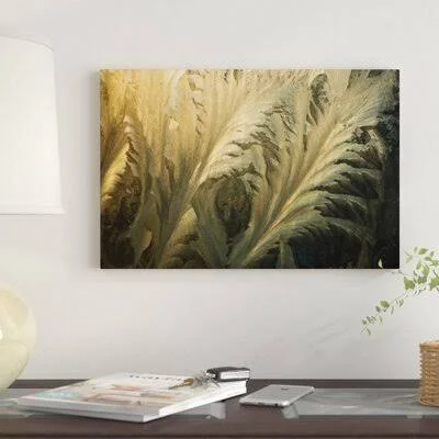 &Frost Crystal Patterns on Glass - Ross Sea, Antarctica II& Graphic Art Print on Canvas East Urban Home Size: 12x22 H x 18x22 W x
