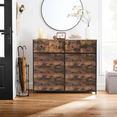Coury 10 Drawer 43.1x22 W Double Dresser Trent Austin Design