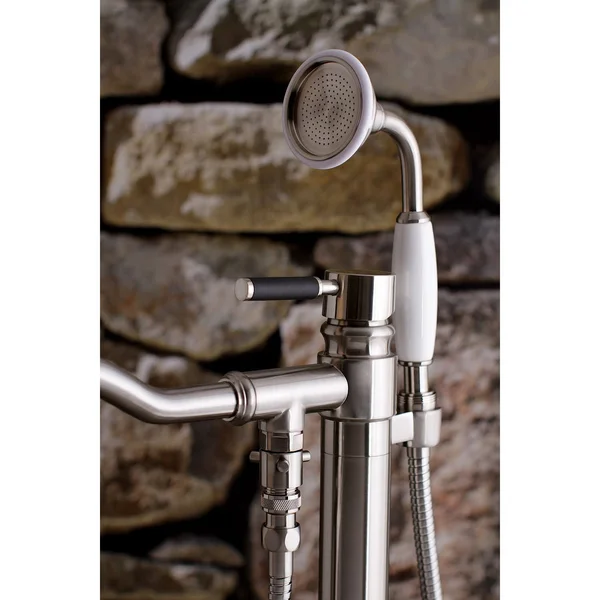 Kingston Brass KS7135DKL Kaiser Freestanding Tub Faucet with Hand Shower, Oil Rubbed Bronze