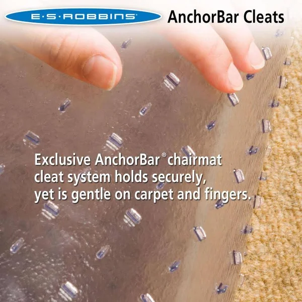 ES Robbins Chair Mat for Carpet - Low Pile - 46x22 x 60x22 with Lip, Clear