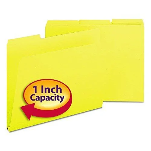 Smead Pressboard File Folder, 1/3-Cut Tab, 2.5cm Expansion, Letter size, Dark Blue, 25 per Box (21541)