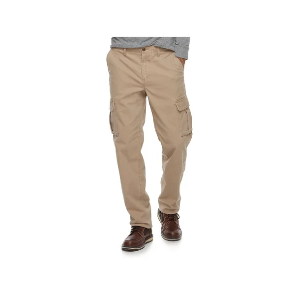 Men's Sonoma Goods for Life Straight-Fit Flexwear Stretch Cargo Pants - Size: 38X30, Dark Beige