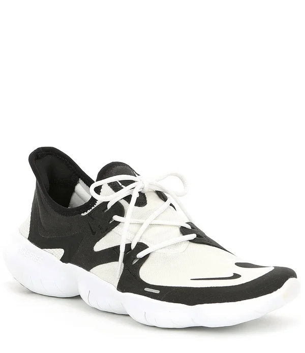 Nike Free RN 5.0 Running Shoe - Men's 9 White - Black, Black