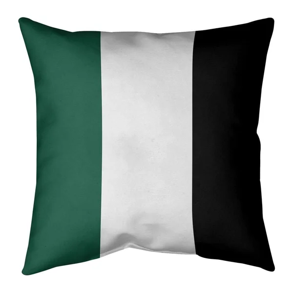 New York New York Fly Football Stripes Pillow-Cotton Twill - 26 x 26 - Square - Zipper Closure - Large - Removable Cover - Accen