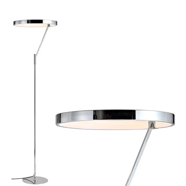 Jonathan Y Owen 66.7x22 Integrated LED Metal Floor Lamp - Chrome