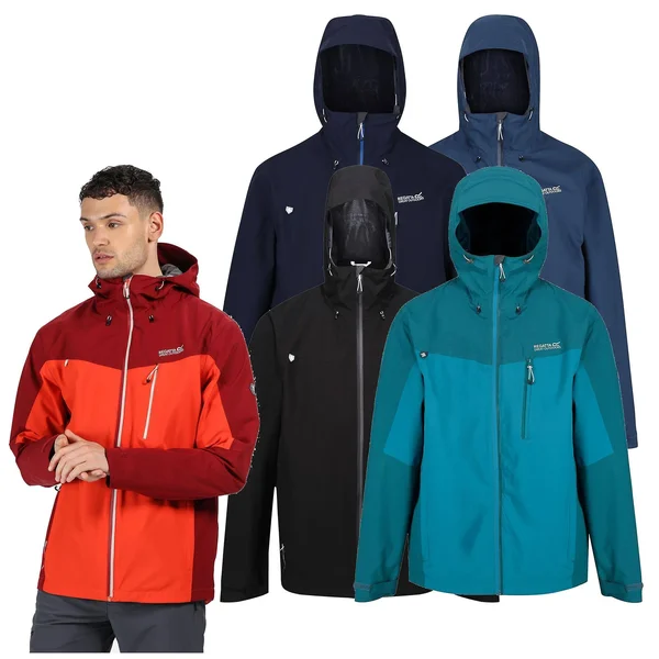 Regatta Mens Birchdale Waterproof Jacket Black/Magnet L