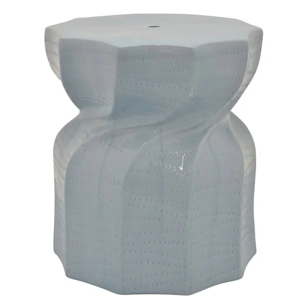 Plutus Brands PBTH94376 Ceramic Plant Stand in Blue Porcelain