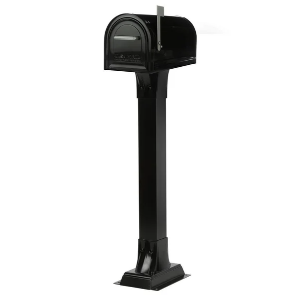 Gibraltar Mailboxes Reliance Black Locking Mailbox with Pedestal Post Kit - Blacks