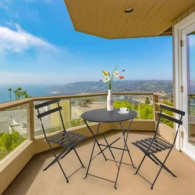 Guthry Round 2 - Person 24.0157'' Long Bistro Set Ebern Designs