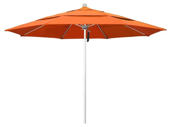 California Umbrella 11 ft. Patio Umbrella in Tangerine Fabric