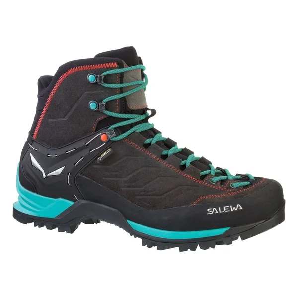 Salewa Women's MTN Trainer Mid GTX Boot - 7.5 - Magnet - Viridian Green