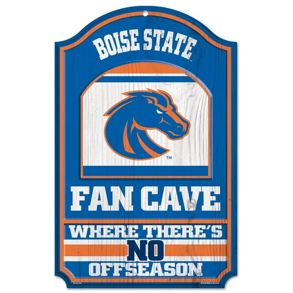WinCraft Boise State Broncos 11 x 17 Fan Cave Wood Sign