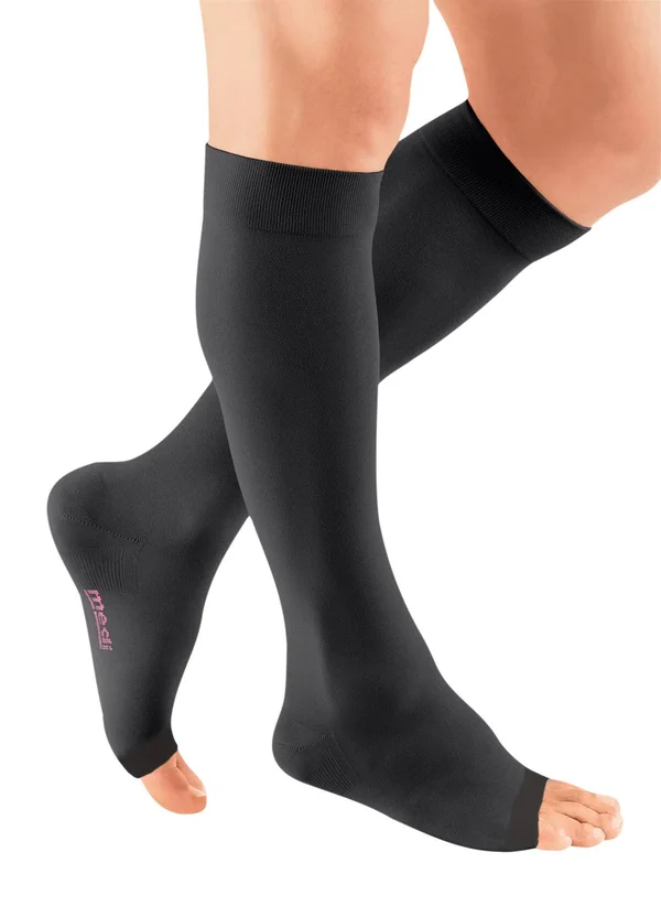 Mediven Plus - 20-30 mmHg, Calf High, Open Toe Black, I-Extra-Wide